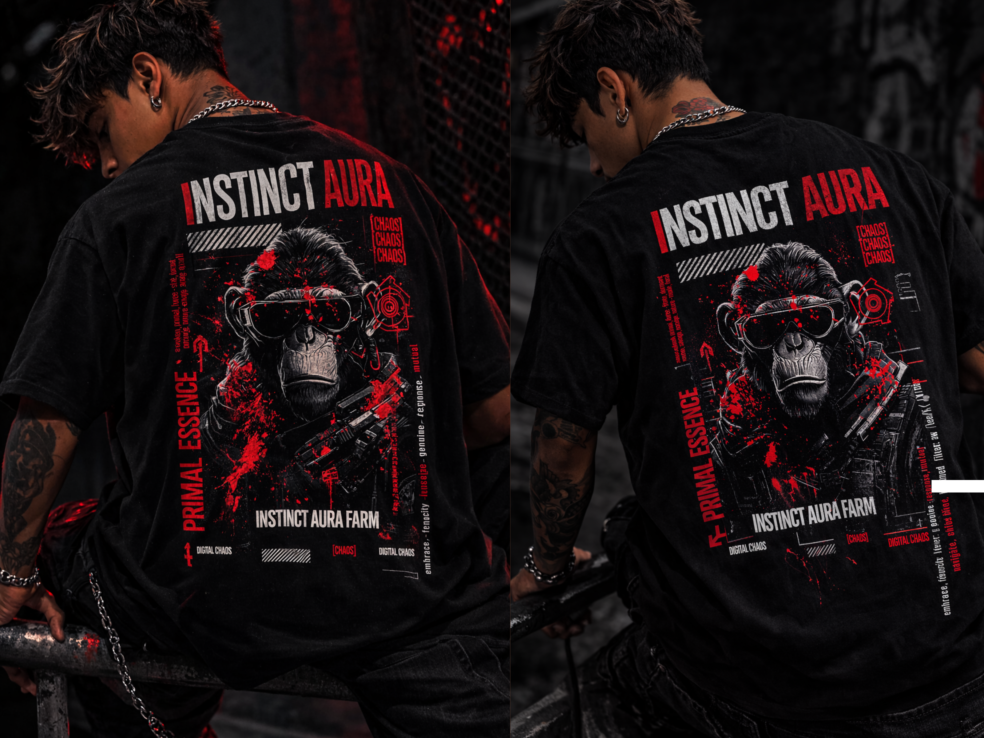 Instinct Aura – Primal Essence Graphic T-Shirt