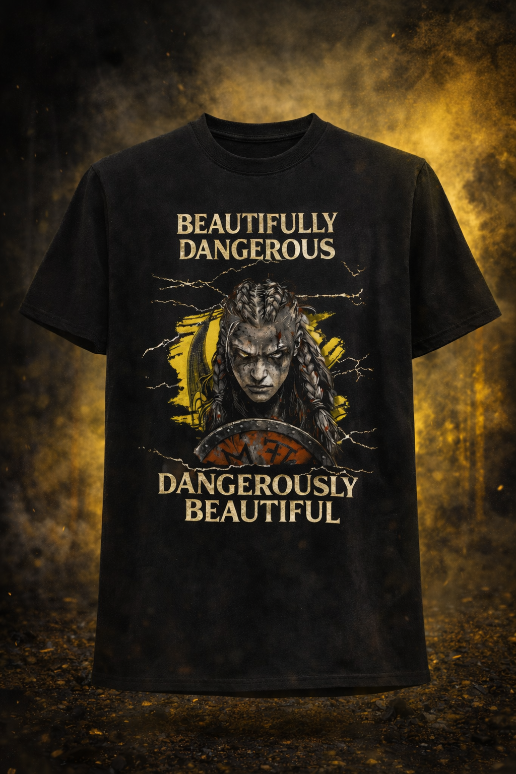 Beautifully Dangerous Viking Warrior Graphic T-shirt