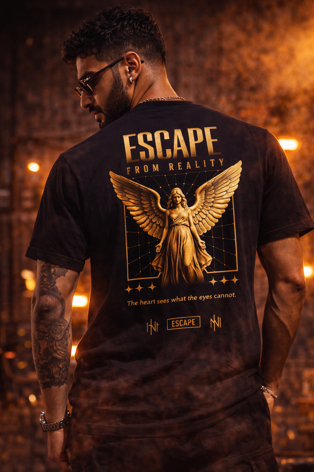 Escape From Reality – Angel Wings Graphic T-Shirt